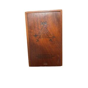 Vintage Box Cigar Wood Empty Handmade MONTECRISTO Club Cabinet No 60 Nice Unique